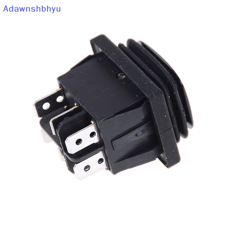 Adhyu 12V Hitam Waterproof 6Pin DPDT Self Locking Rectangle Rocker Switch ID