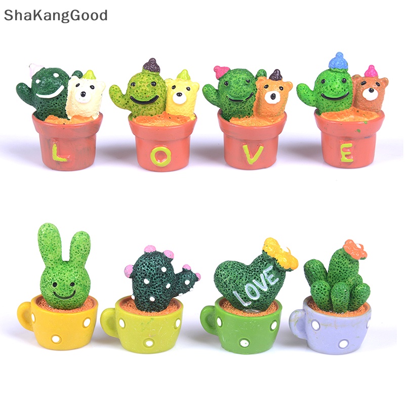 Selip Miniatur diy Kaktus pot Hias Peri Taman Ornamen Dekorasi craft Rumah Boneka SKK
