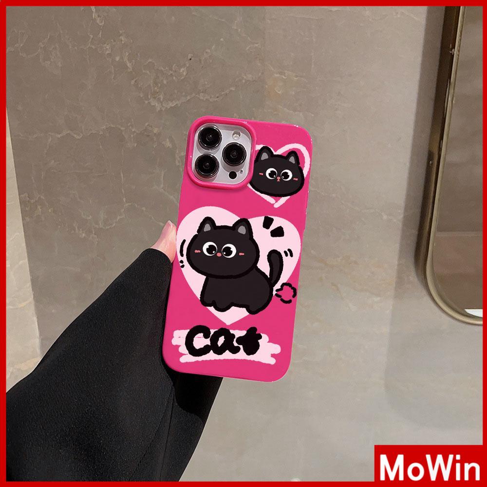 For iPhone 14 Pro Max iPhone Case Pink Glossy TPU Soft Case Shockproof Protection Camera Cartoon Cute Cat Compatible with iPhone 13 Pro max 12 Pro Max 11 xr xs max 7Plus 8Plus