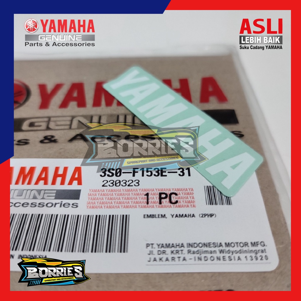 GRAFHIC STIKER EMBLEM PAD SAMBUNGAN BODY PUTIH MIO SPORTY ORIGINAL ORI 3S0-F153E-31