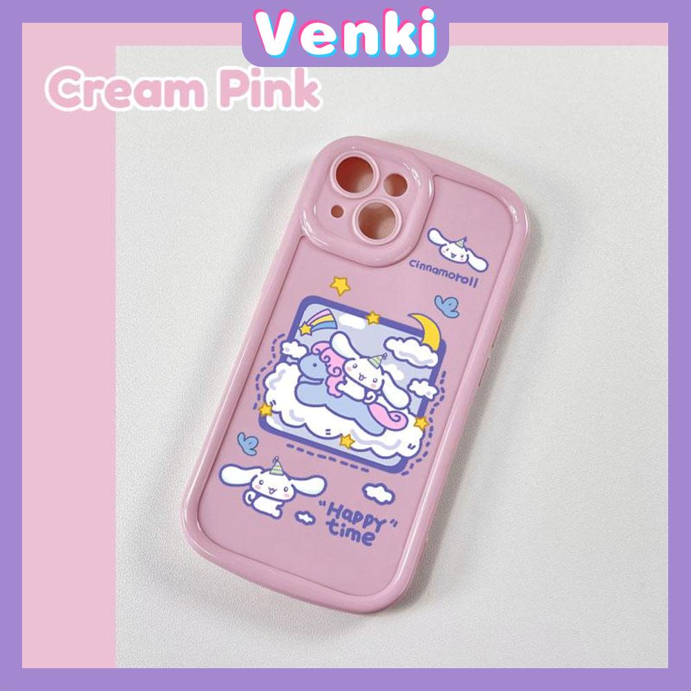 VENKI - For iPhone 11 Phone Case Pink Glossy TPU Soft Case Shockproof Protection Camera Cute Cartoon Character Compatible with iPhone 14 13 Pro max 12 Pro Max xr xs max 7 8 Plus