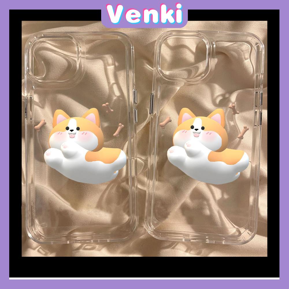 VENKI - For iPhone 11 iPhone Case Clear Big Hole Space Case TPU Soft Case Shockproof Protective Camera Cute Dog Compatible with iPhone 14 13 Pro max 12 Pro Max 11 xr xs max 7 8Plus