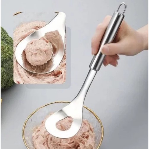 [DGB] SENDOK ALAT PENCETAK ADONAN BAKSO MEAT BALL MAKER STAINLESS STEEL BULAT ANTI KARAT