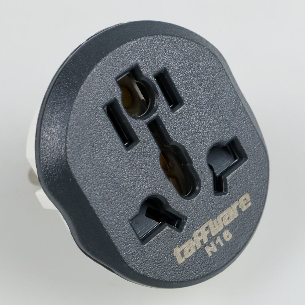 YGRETTE - Auktion Loop Universal Travel Adapter AU US UK to EU Plug 16A - N16 - Black