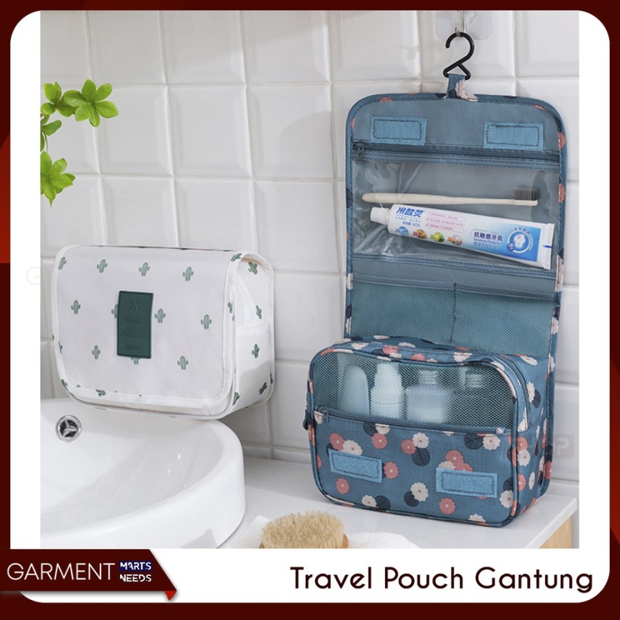 NEW KOREAN TRAVEL TOILETRIES BAG tas organizer gantung kosmetik / Tas kosmetik perjalanan wanita / tas penyimpanan portabel wanita / tahan air berkapasitas besar