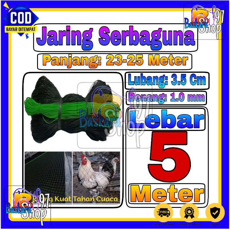 Jaring Ayam Lebar 5 Meter x panjang 25 meter Jaring Pagar Ayam Jaring Pagar Tanaman Waring, Jaring p