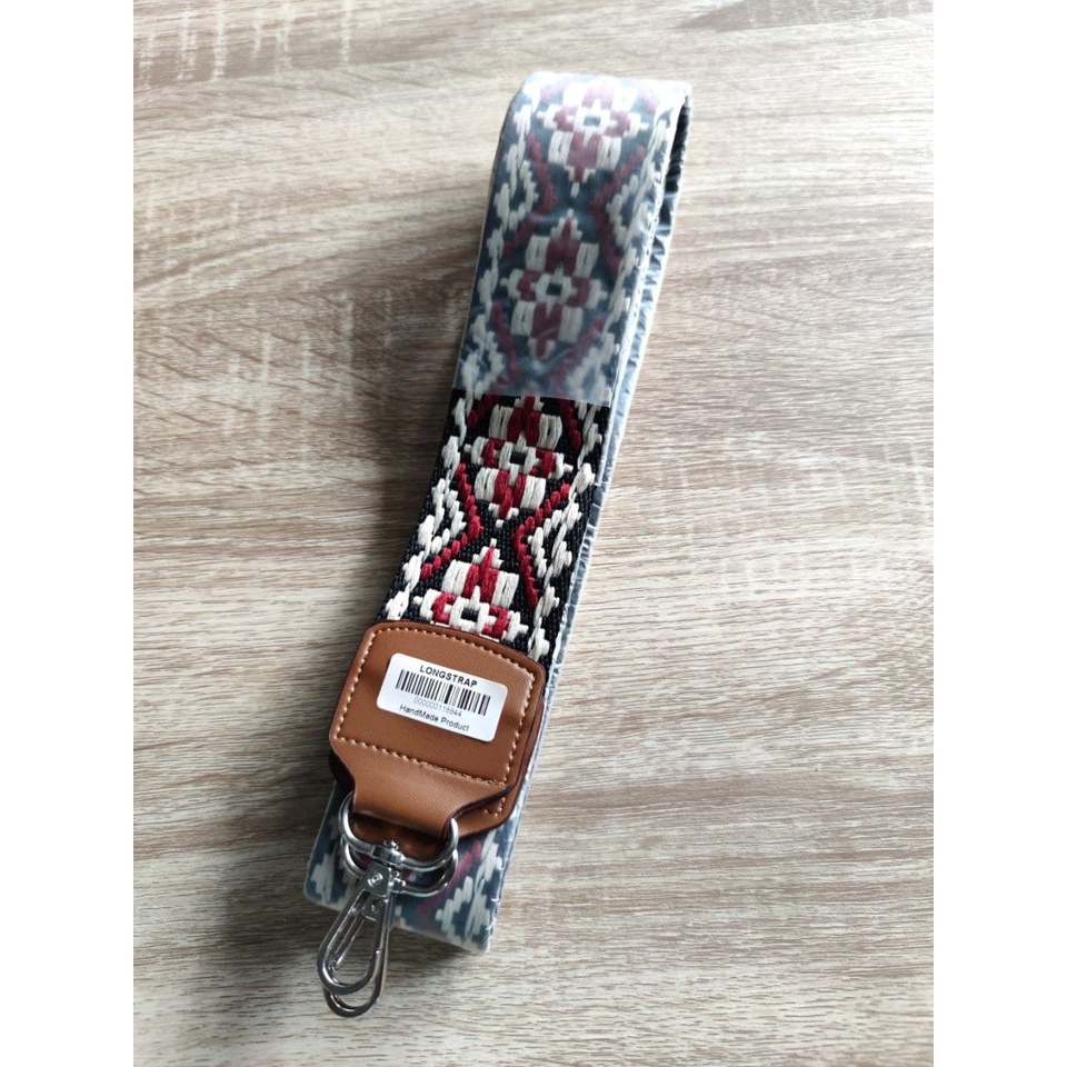 LONGSTRAP/ TALI TAS SLEMPANG /POLIKATUN JAGUARD 5 CM /TERLARIS JAWA TIMUR/MS 5 CM KULIT TAN