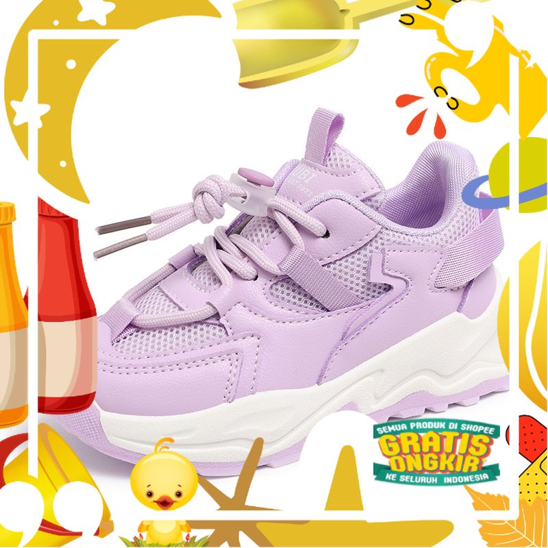 [Tokobig] Kubi Sneaker Sepatu Anak Perempuan Import Kids Ukuran 26-37 Usia 3-9 Tahun/ Lucu kado Ulta