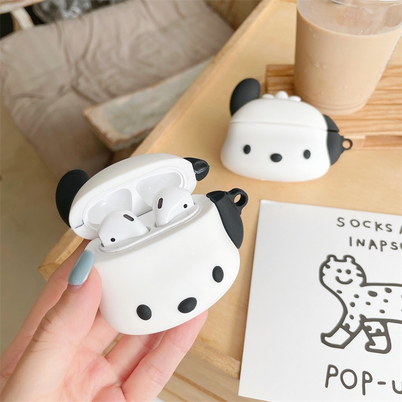 Kartun Lucu Pochacco Pocha Puppy Dog Bluetooth Earphone Pelindung Lembut Silikon Case Anti-Jatuh Cover Untuk Airpods1 2 3 Pro i12 i10 i11 i9s inpods 12 13 Pro i13 Airpods3