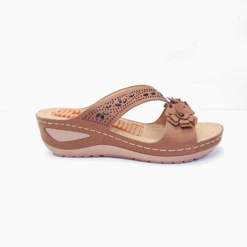 Norvid Sepatu Sandal Wanita Wedges Ringan Mc7339