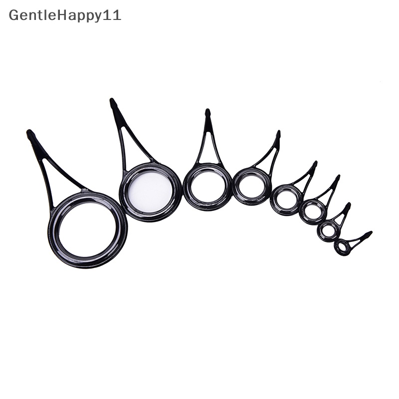 Gentlehappy 8pcs 8ukuran Alat Pancing Guide Tip Top Ring Circle Pole Repair KitFishing id