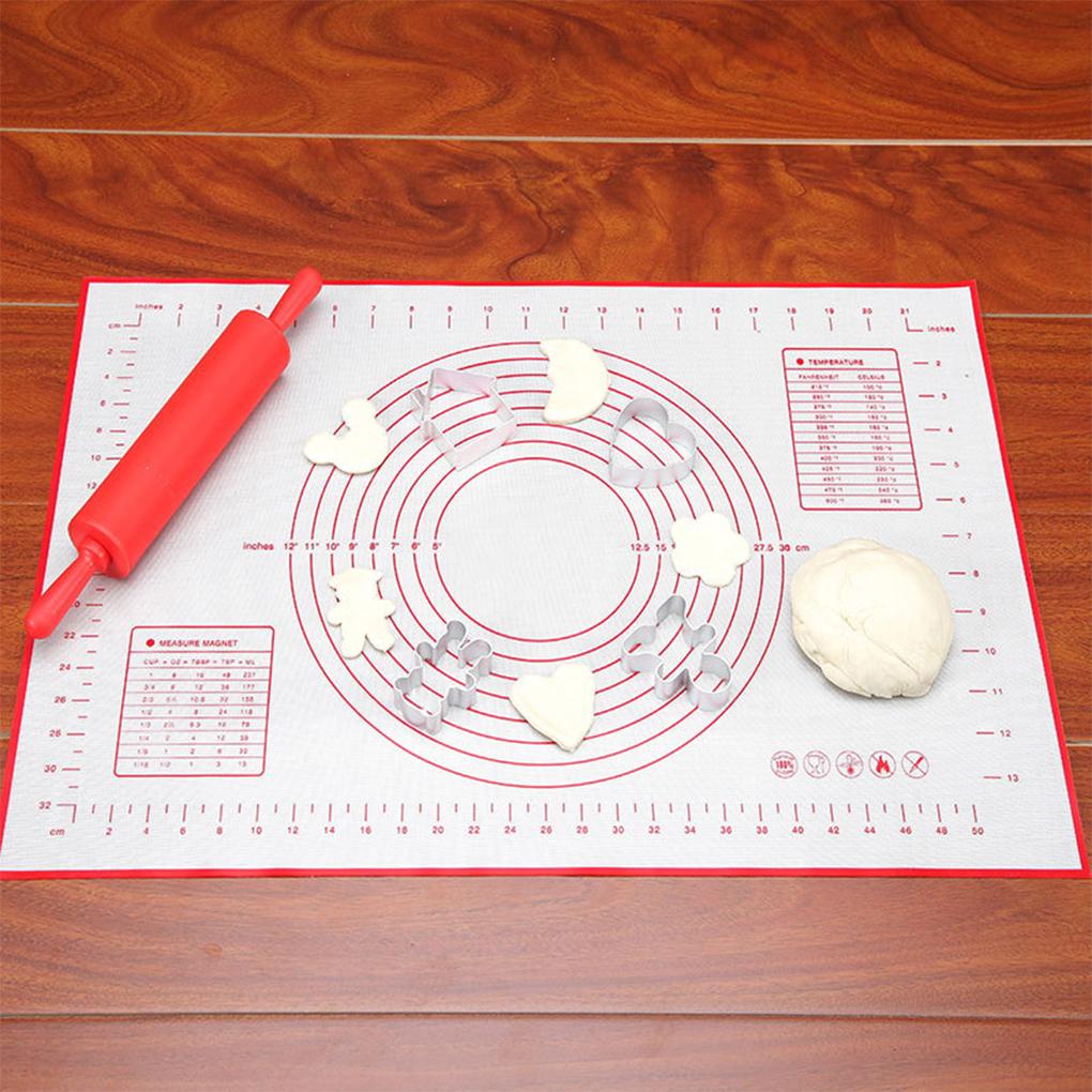 Ukuran Besar Rumah Silikon Baking Kneading Pad Pizza Rolling Adonan Non-stick Scaled Mat Wisuda Aksesori Gadget Alat