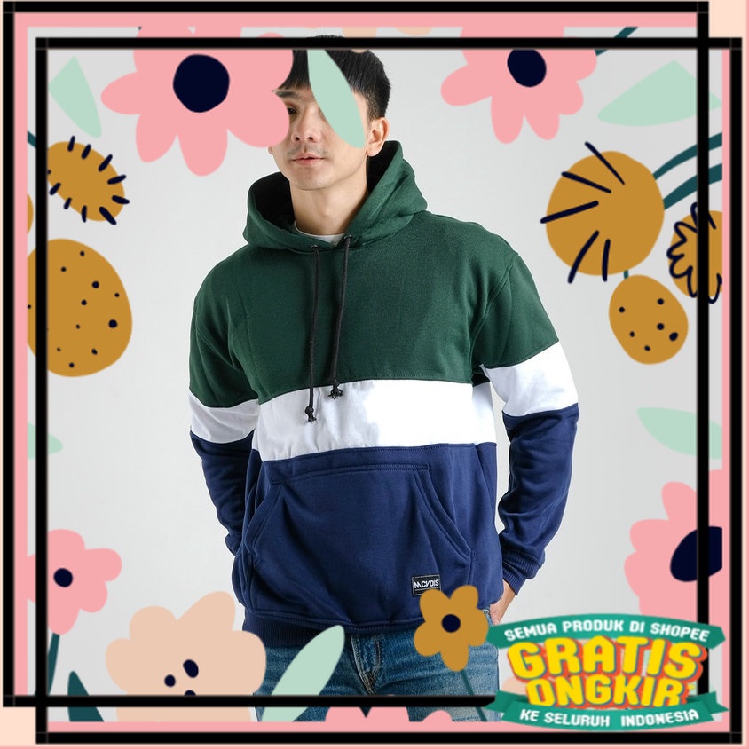 Mcvois Sweater Hoodie Kombinasi 3D Pria Wanita Premium/ Spesial Terbatas Tebal