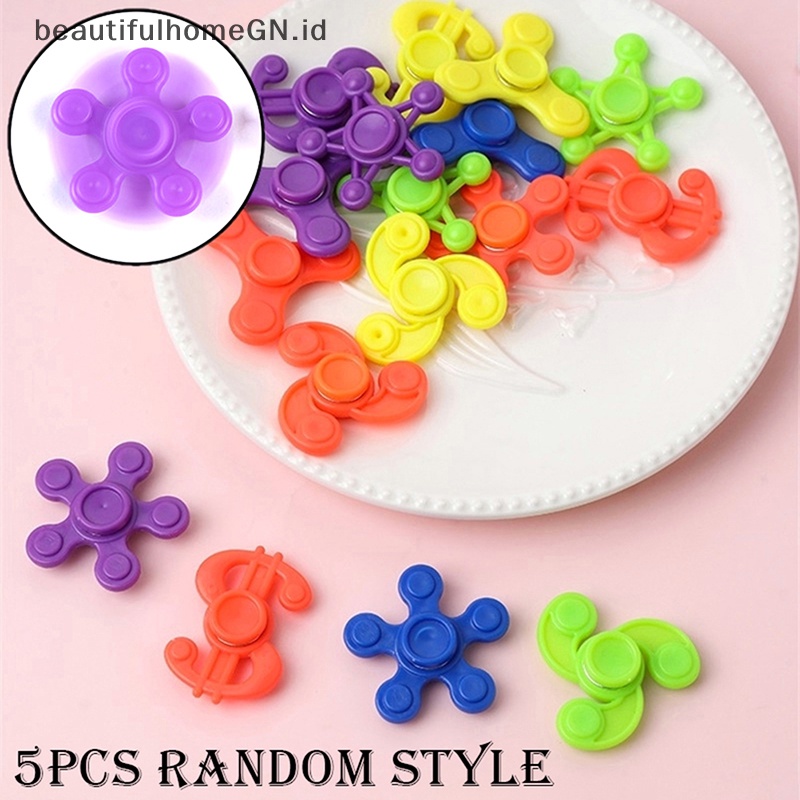 {Cantik} 5 Pcs 4 cm Mini Fidget Spinner Anti Stres Mainan Lucu Jari Gyroscope Mainan Anak Pesta Ulang Tahun Nikmat Hadiah~