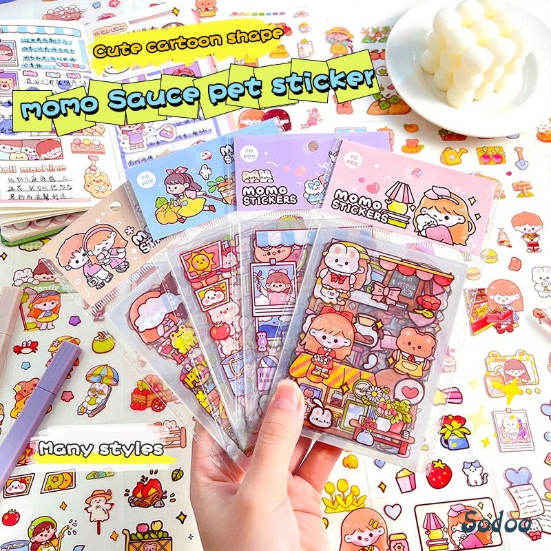 

Stiker buku pegangan kartun PET tahan air Dekorasi mug ponsel DIY stiker karakter - SO