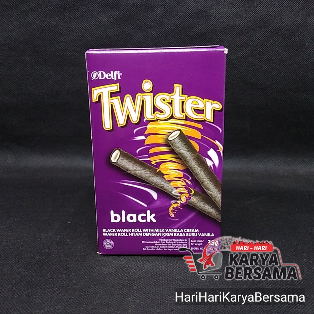 

DELFI TWISTER WAFER ROLL BLACK RASA SUSU VANILLA 35GR