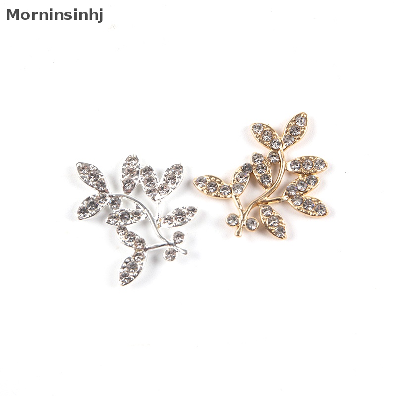 Mornin 10Pcs Charm Konektor Daun Cabang Bahan Alloy Warna Gold/Silver Untuk Membuat Perhiasan id