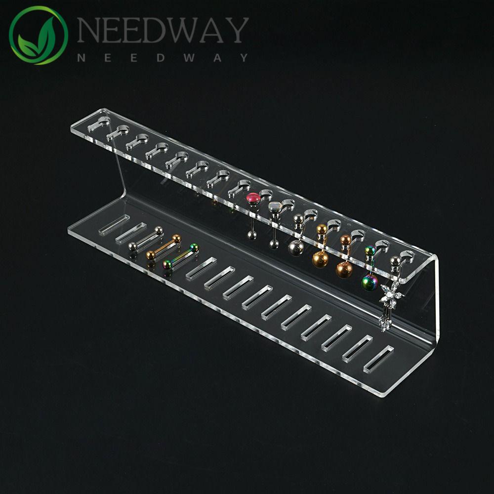 Needway   Rak Display Perhiasan Nyaman Kreatif Jewelry Organizer Stand Pusar Display 2-7 Tingkat Akrilik Tubuh Tindik Display Perhiasan