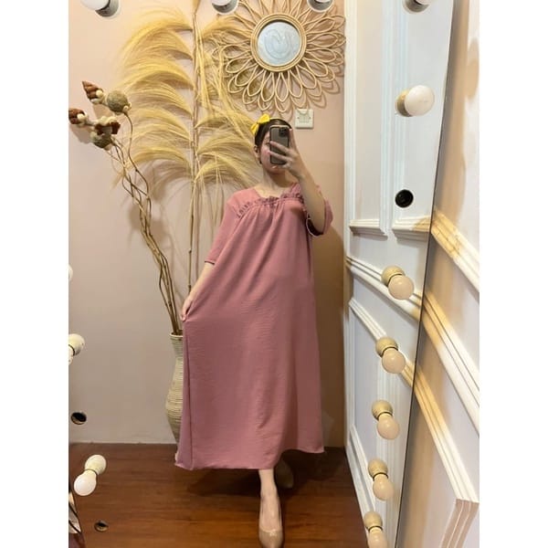 DASTER WANITA/Dress zara simple / daster kerut dada / dress kerut dada