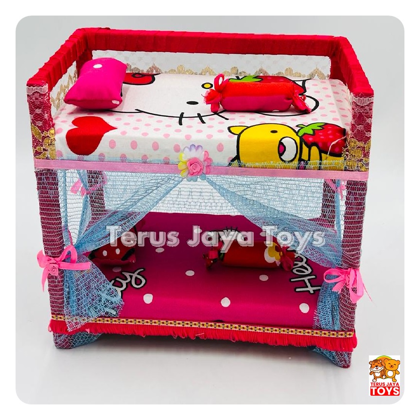 RB22 TEMPAT TIDUR BERBY 2 TINGKAT /MAINAN ANAK PEREMPUAN / KASUR BERBY / RANJANG BERBY TERMURAH