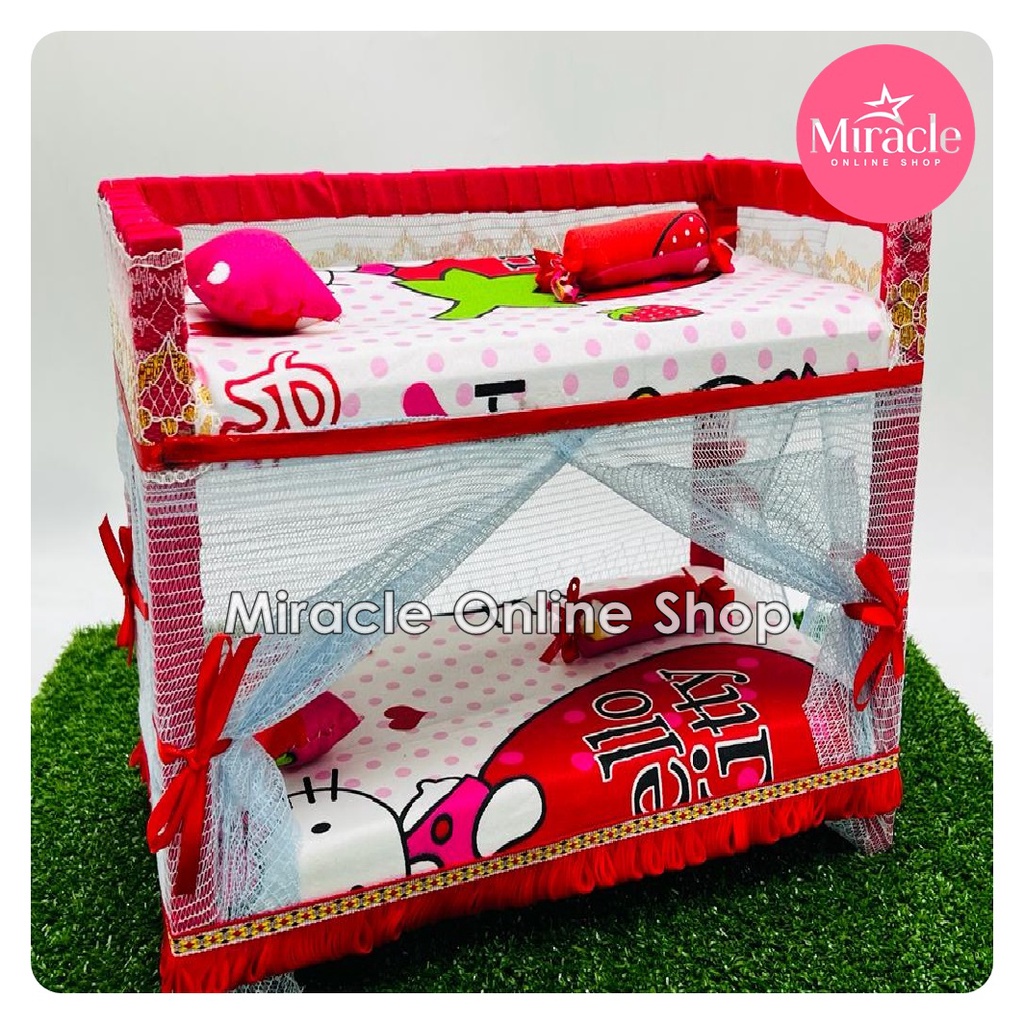 MAINAN ANAK TEMPAT TIDUR 2 SUSUN /KASUR BONEKA/ TEMPAT TIDUR 2 SUSUN TINGKAT/ MAINAN ANAK PEREMPUAN