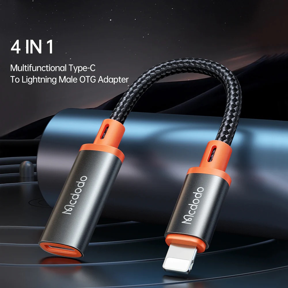 MCDODO CA-1440 Kabel OTG Lightning to TYPE C Audio  Charger Data