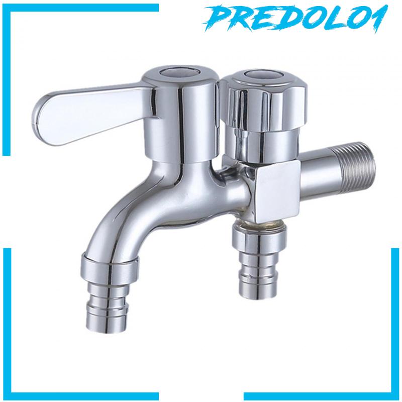 [Predolo1] Kran Air Mesin Cuci Metal Double Outlet Untuk Kolam Balkon Taman