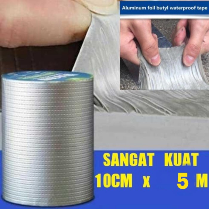 

Lakban ANTI BOCOR Aluminum Foil tape Waterproof atap besi 5m x 10cm