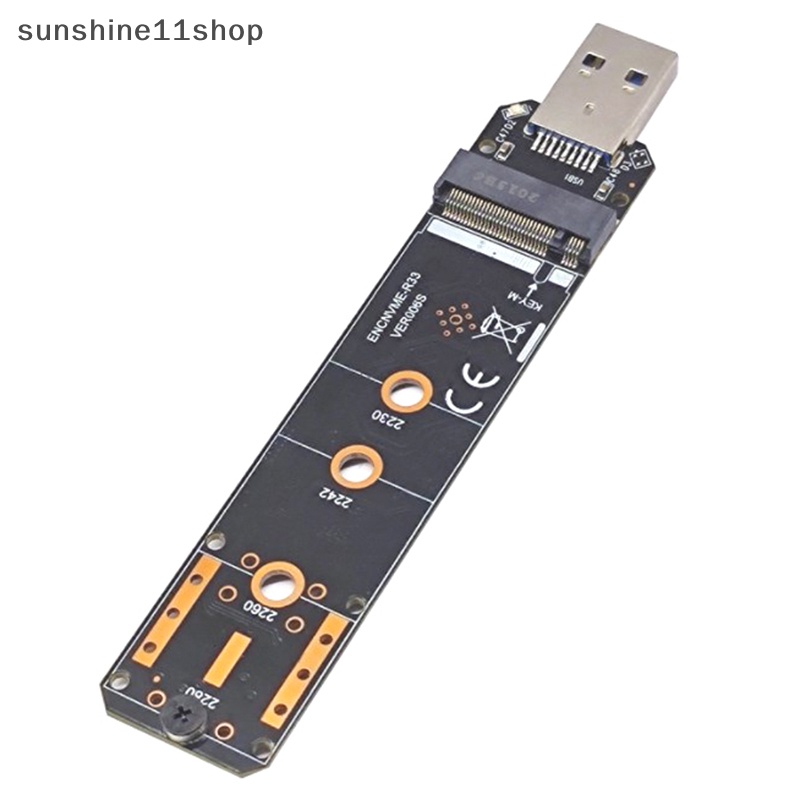 Sho NVMe USB Adapter M.2 NVMe to USB 3.1 SSD Adapter 10Gbps USB3.1 Gen 2rtl9210 Chip Untuk Kunci M2 NVMe 2230 2242 2260 2280 M.2 SSD N