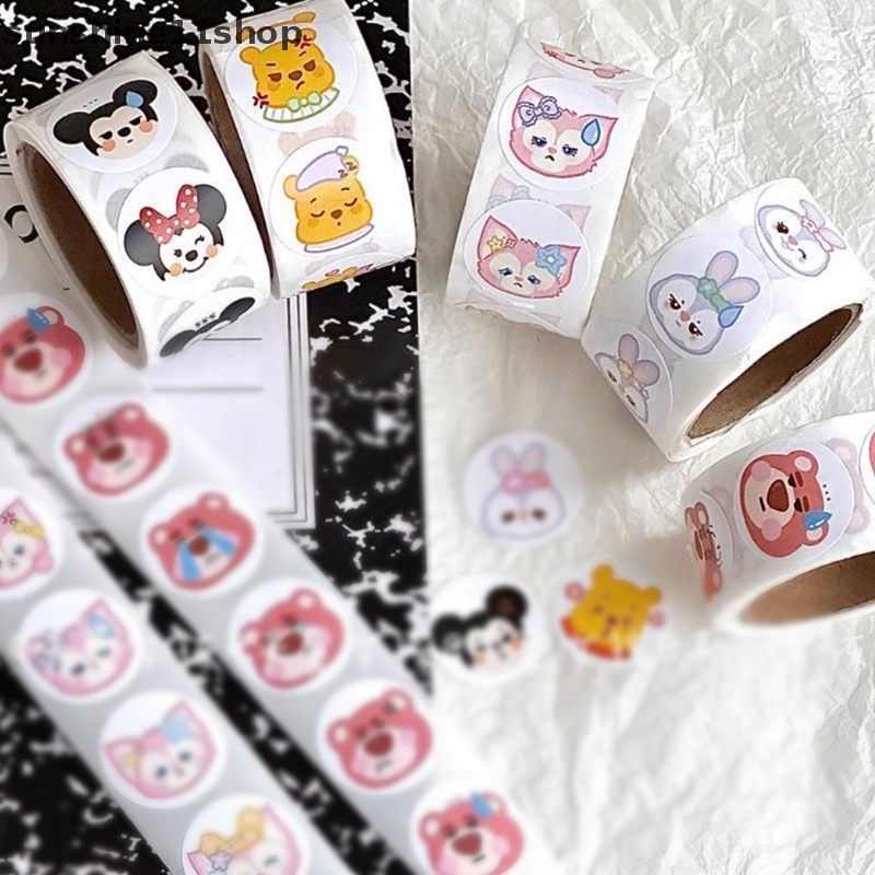 Sho Kawaii Sanrio's New Round Seal Sticker Lucu Pochacco Cinnamoroll Stiker Dekorasi Akun Tangan Hati Cewek N