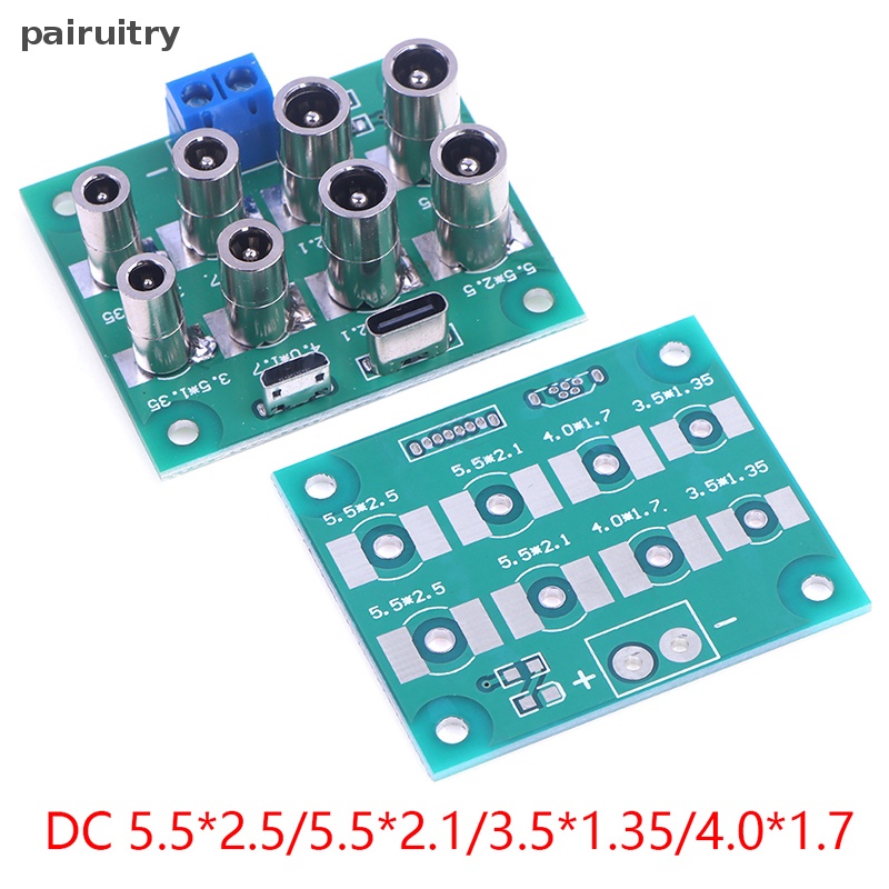 Prt Micro Tipe C Ke DC 5.5 x 2.1/2.5 4.0 x 1.7 3.5 x 1.35 mm Female PCB Board Adapter Charging Connector Socket PRT