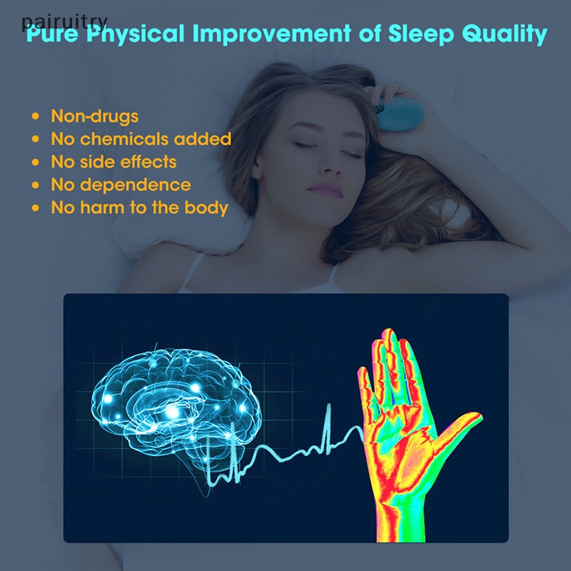 Prt Microcurrent Pulse massage Stimulasi Hipnosis Alat Bantu Tidur Insomnia Device PRT