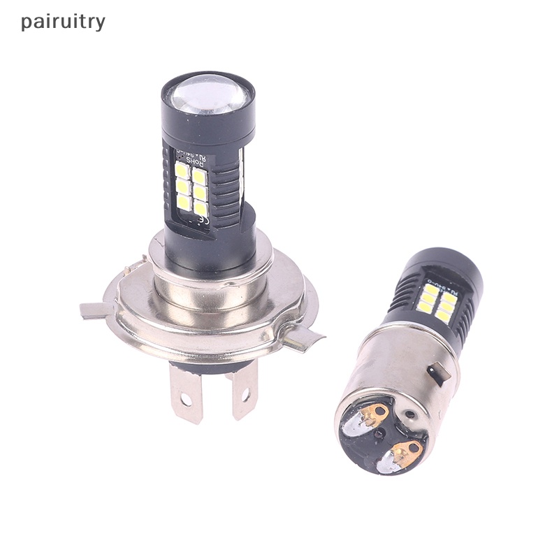 Prt Putih High Low Beam Lamp Bulbs LED Lampu Depan Motor 12V Fog Light H4 BA20D PX15D Untuk Moto Sepeda Roda Tiga PRT