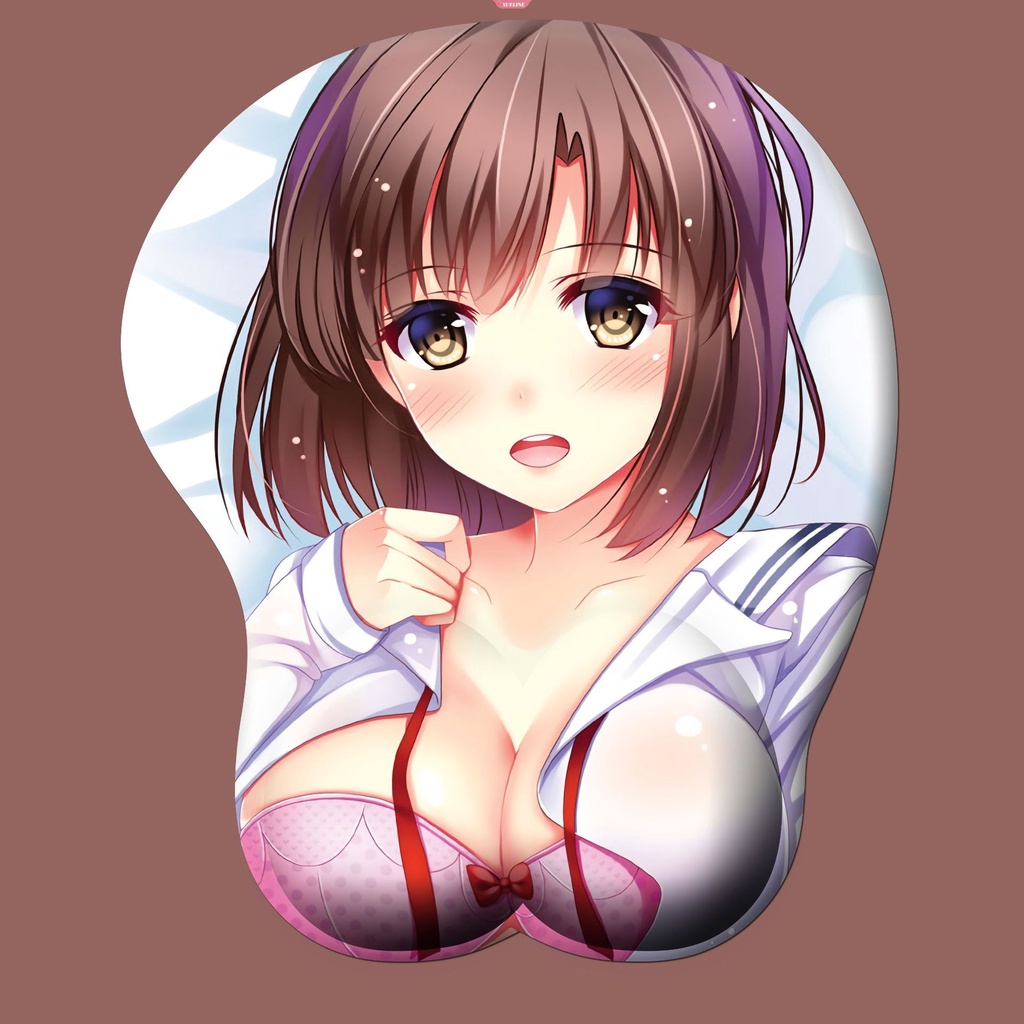 Genshin Impact 3D Silicone Mousepad Raiden Shogun Yae Miko Kokomi Penopang Pergelangan Tangan Mouse Pad Anime Game Sexy Wrist Rest Mouse Mat [ZXL]