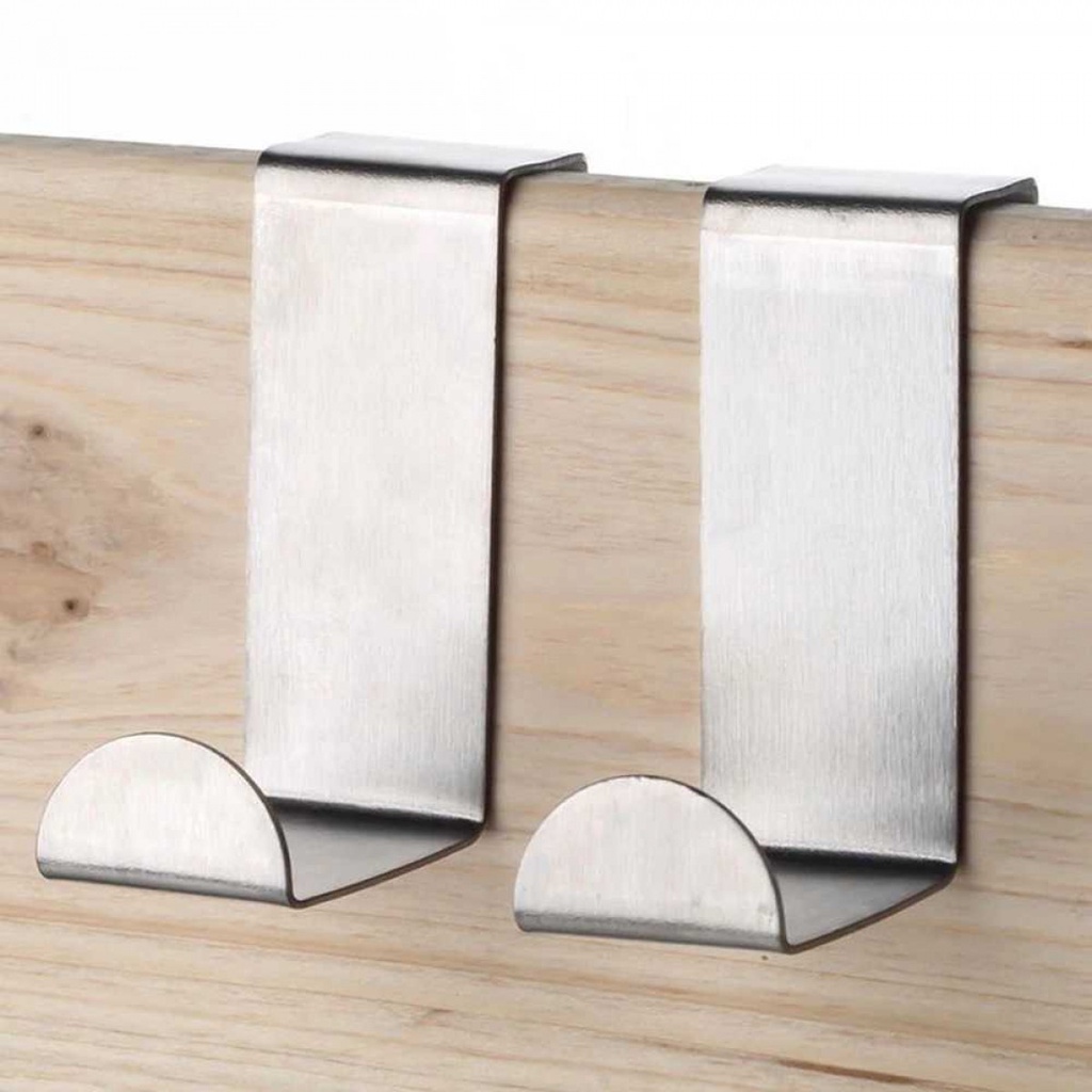 Gantungan Hook Cabinet Door Hanger Stainless Steel 2PCS - HMS47 Silver