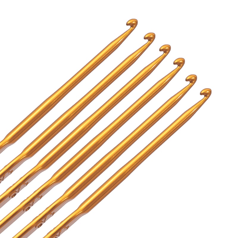 Crochet Kepala Ganda Jahit Paduan Aluminium/Handmade DIY Woven Craft Crochets Hook/Alat Jarum Crochet Pemula Rajut