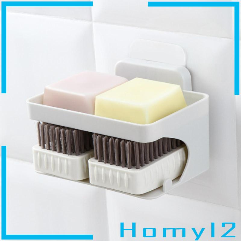 [HOMYL2] Tempat Sabun Soap Saver Double Layer Sabun Piring Untuk Kamar Mandi Hotel Shower Dinding