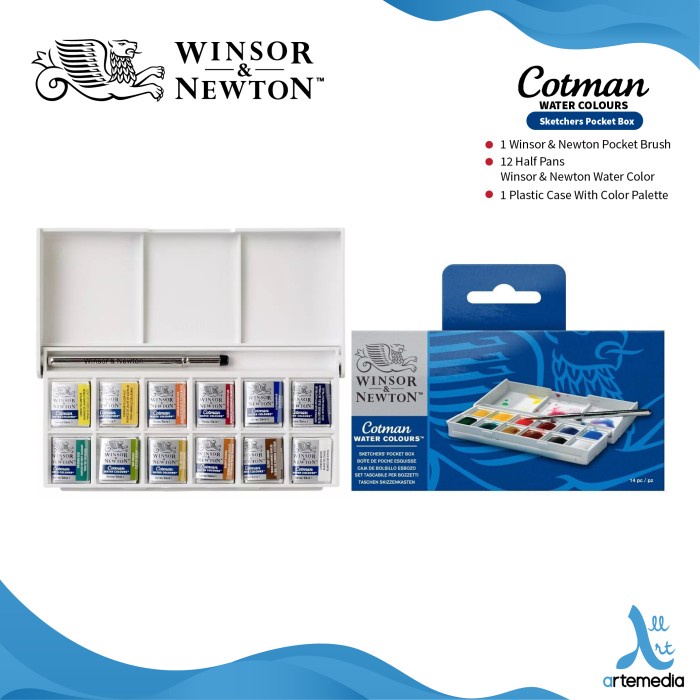 

Cat Air Winsor & Newton Cotman 12 Half Pan Sketchers Pocket Watercolor