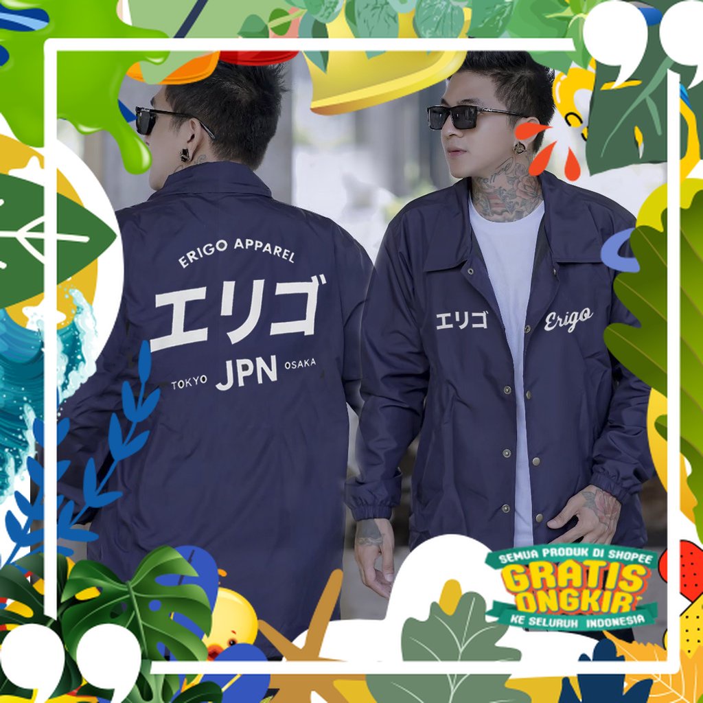 COD  Jaket COACH ERIGO Sweater Hoodie Pria Distro wadezigOriginal Big Size Jumbo M -XL Sunmori Cowok