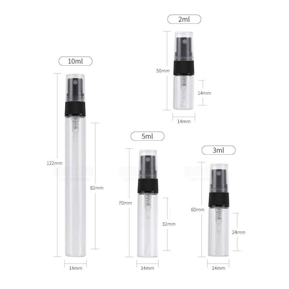 [Elegan] Botol Parfum Dibotolkan Terpisah Portable 10ml Travel 2ml Press Spray Sample Size Botol Sample Parfum