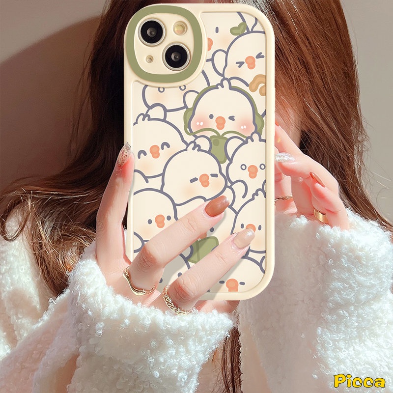 Case Bebek Lucu Imut Untuk Infinix Hot10 11Play 10Play 9Play Smart 6 5 Hot 11 9 11s 10 Lite 10T 10s Note8 Kartun Beruang Beruntung Babi Soft Tpu Lovely Full Back Cover