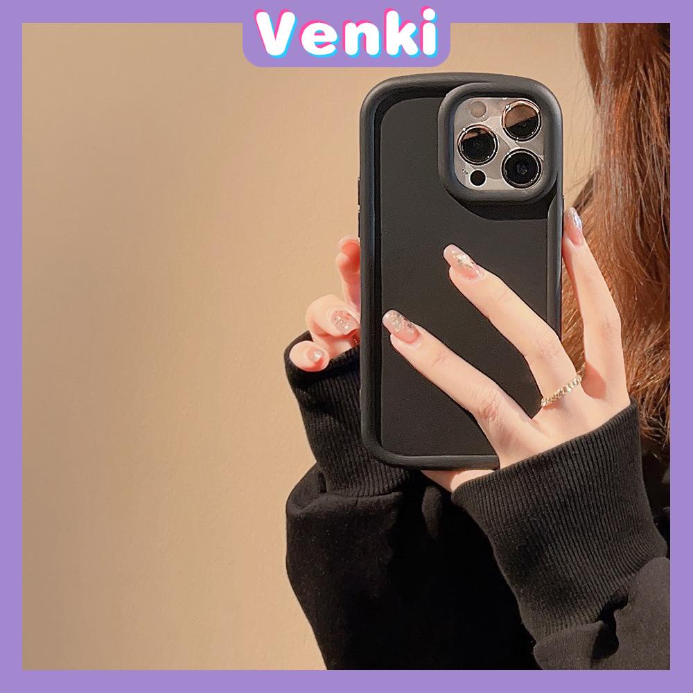 VENKI - Untuk iPhone 11 iPhone Case Kulit Matte Terasa Hitam Putih Airbag Shockproof Protection Camera Lubang Besar Kompatibel dengan iPhone 1413 Pro max 12 Pro Max xr xs max 7Plus 8Plus