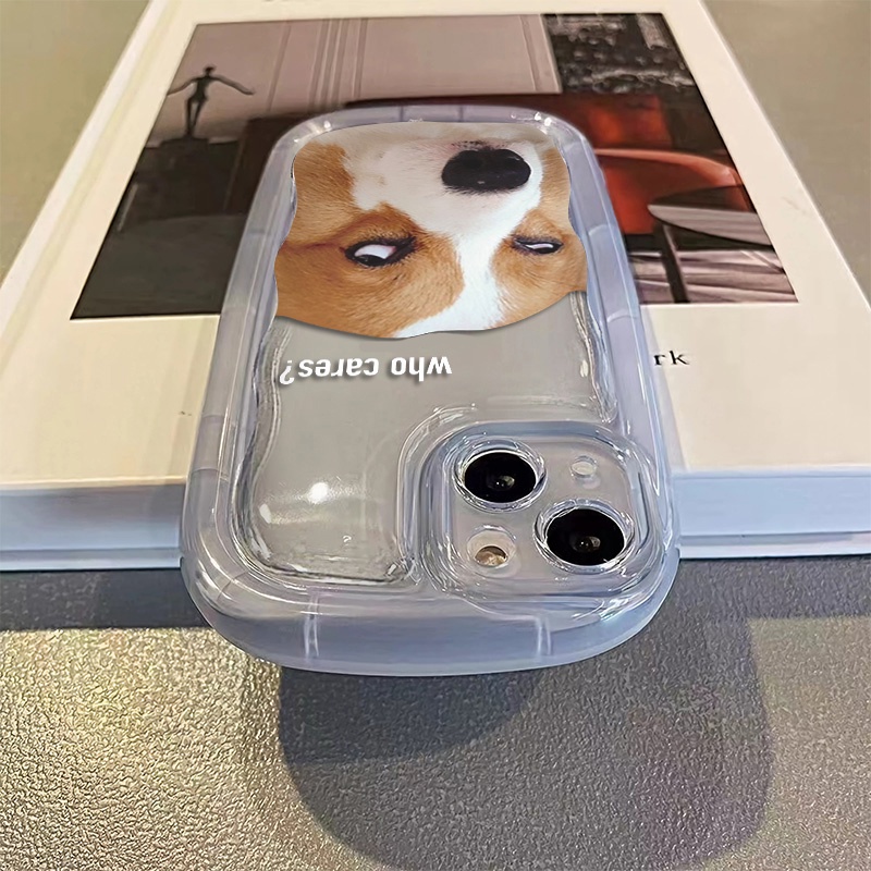 Casing Ponsel Transparan Kompatibel Untuk IPhone Casing14 13 12 11 Pro Max XS X XR 8 +7Plus Lembut Anjing Arogan Silikon Shockproof Cover Cell Precticer