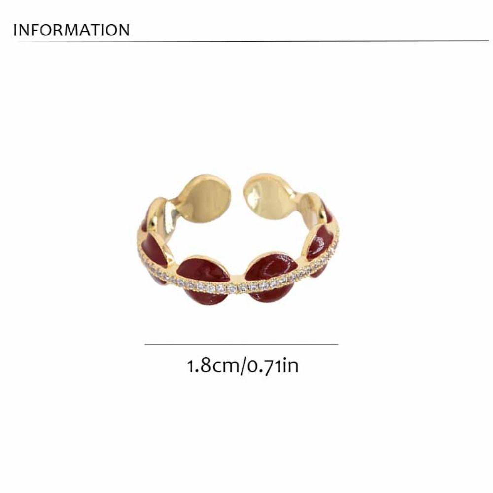 Mxbeauty Pembukaan Cincin Jari Pasangan Trendi Pesona Manis Indah Geometris Retro Adjustable Unisex Wanita Korea Ring