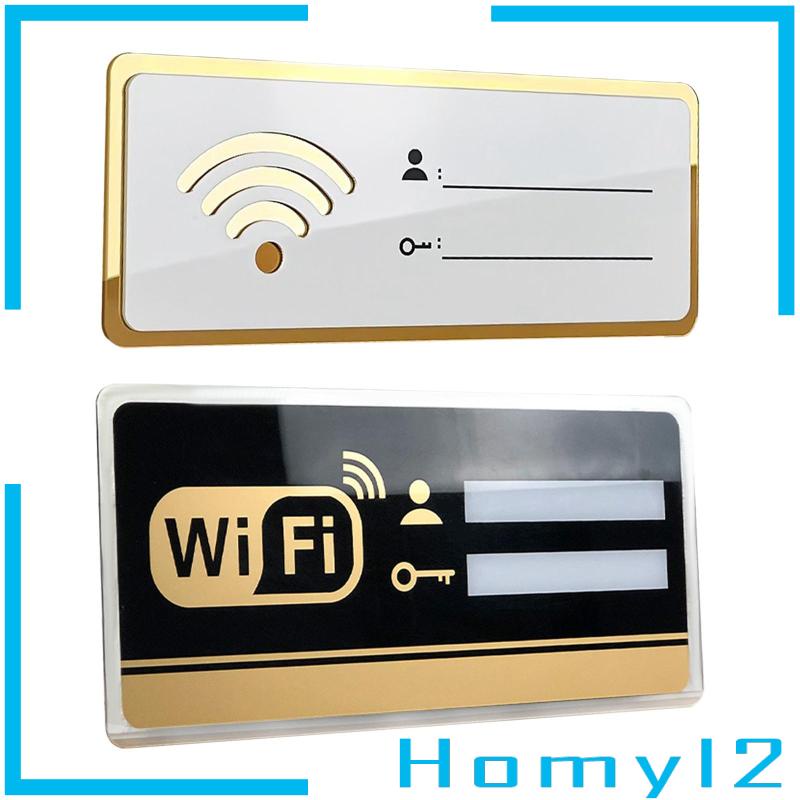 [HOMYL2] Wifi Sign Sticker Mirror Self Adhesive Papan Pengumuman Tanda Untuk Hotel shop