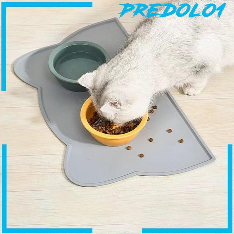 [Predolo1] Alas Makan Anjing Kucing Mudah Bersih Lipat Silicone Waterproof Alas Makanan Kucing Anjing