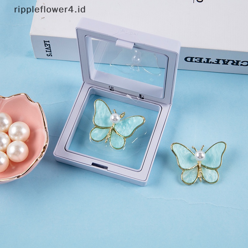 {rippleflower4.id} 1 Pcs Lucu Indah Mutiara Kupu-Kupu Bros Fashion Alloy Hewan Serangga Bros Untuk Wanita Hadiah Liburan Perjamuan Aksesoris Hadiah~