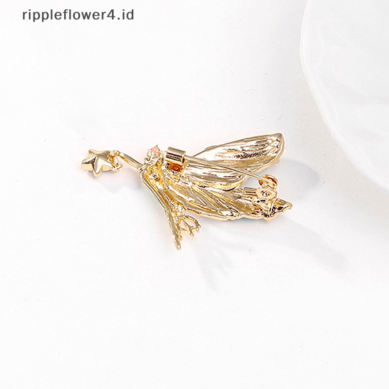 {rippleflower4.id} Fashion Ambil Bintang Capung Peri Bros Untuk Wanita Syal Pakaian Pesta Bros Pin Aksesoris Hadiah~