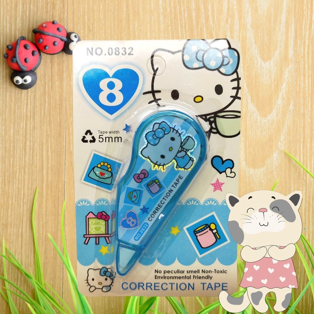CORRECTION TAPE/ TIP EX KERTAS ROLL KARAKTER LUCU HELLO KITTY SANRIO