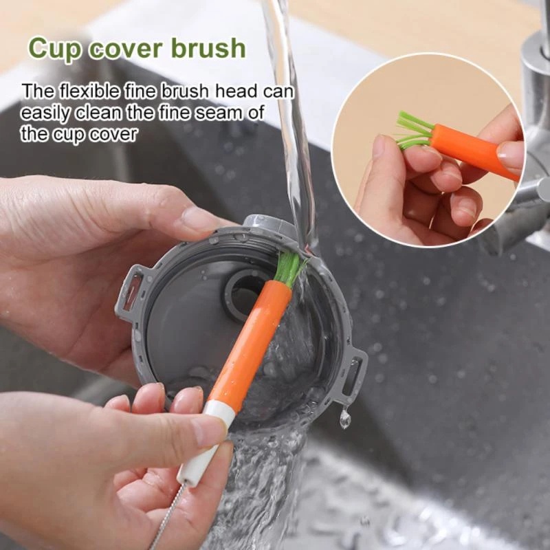 [Grosir] 3in1 Dureable Cup Cover Straw Cleaning Brush/Alat Sikat Pembersih Botol/Portable Cups Lid Gap Groove Brush/Sikat Sedotan Nipple Botol Bayi Multifungsi